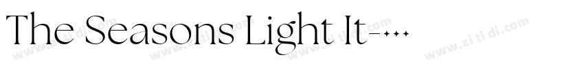 The Seasons Light It字体转换
